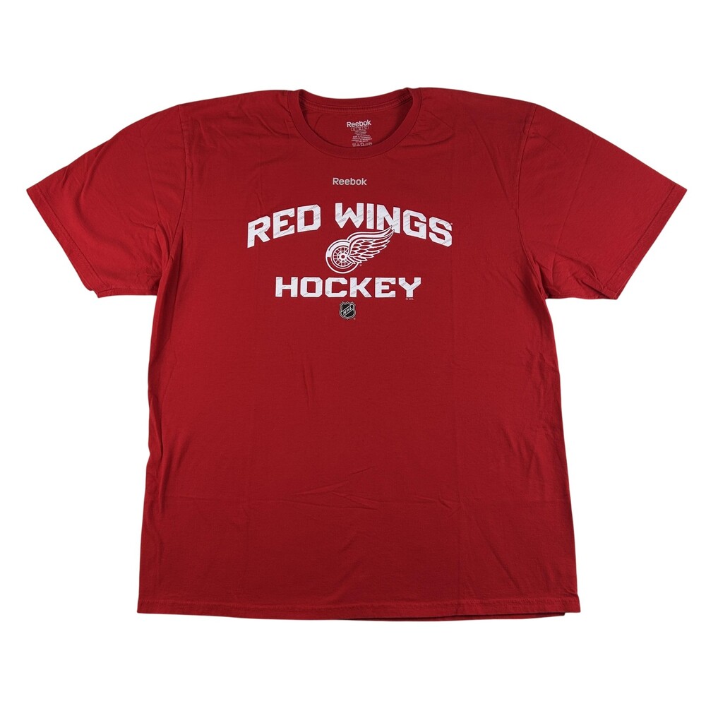 Detroit Red Wings Shirt Mens XL Red NHL Hockey Short Sleeve Reebok Tee